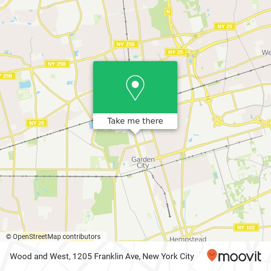 Wood and West, 1205 Franklin Ave map