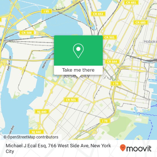 Mapa de Michael J Ecal Esq, 766 West Side Ave