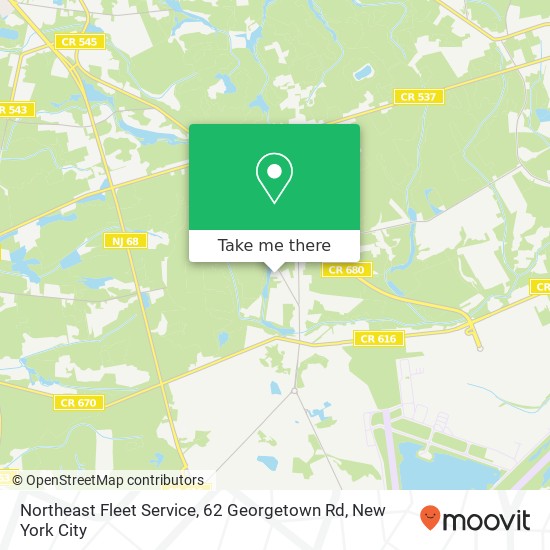 Mapa de Northeast Fleet Service, 62 Georgetown Rd