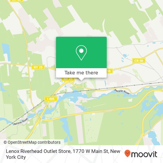 Mapa de Lenox Riverhead Outlet Store, 1770 W Main St