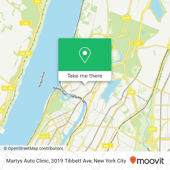 Mapa de Martys Auto Clinic, 3019 Tibbett Ave