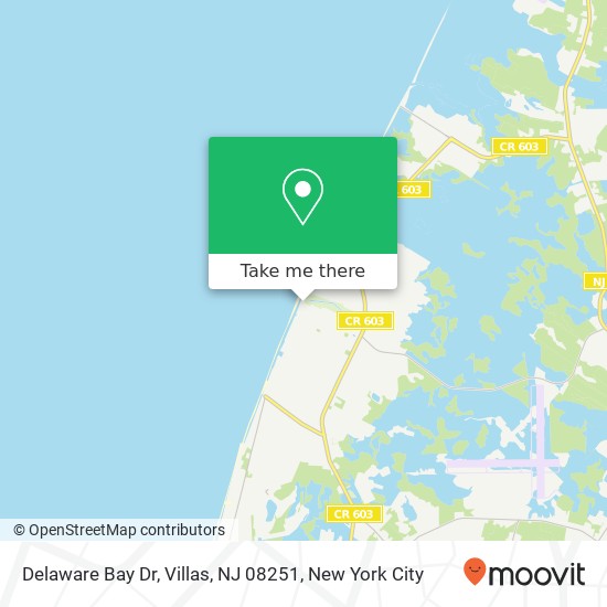 Delaware Bay Dr, Villas, NJ 08251 map