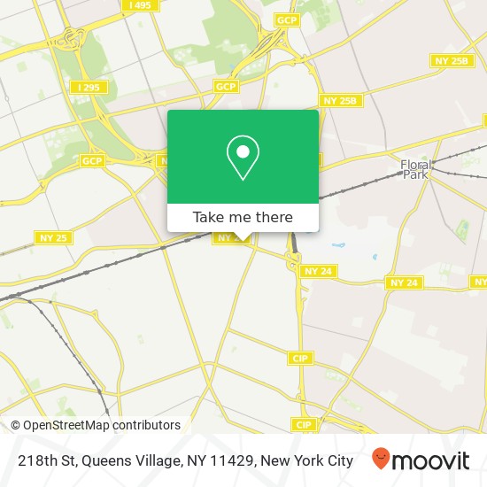 Mapa de 218th St, Queens Village, NY 11429