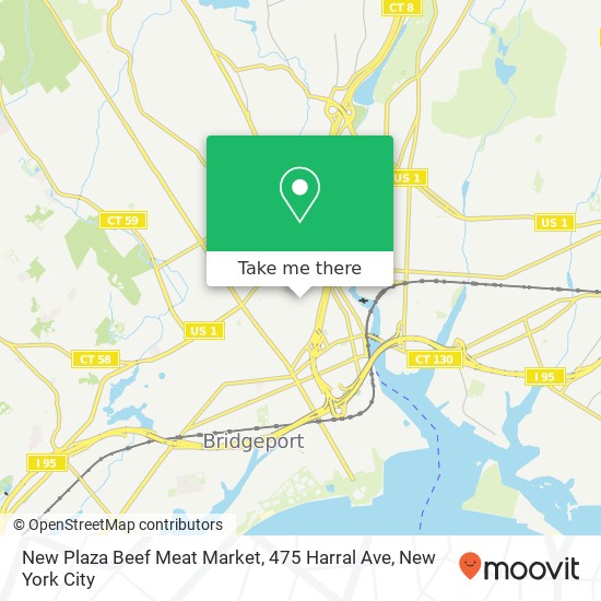 Mapa de New Plaza Beef Meat Market, 475 Harral Ave