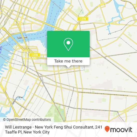 Will Lestrange - New York Feng Shui Consultant, 241 Taaffe Pl map