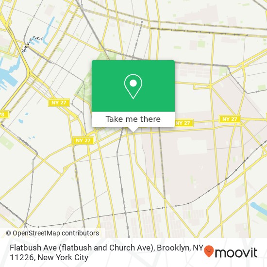 Flatbush Ave (flatbush and Church Ave), Brooklyn, NY 11226 map