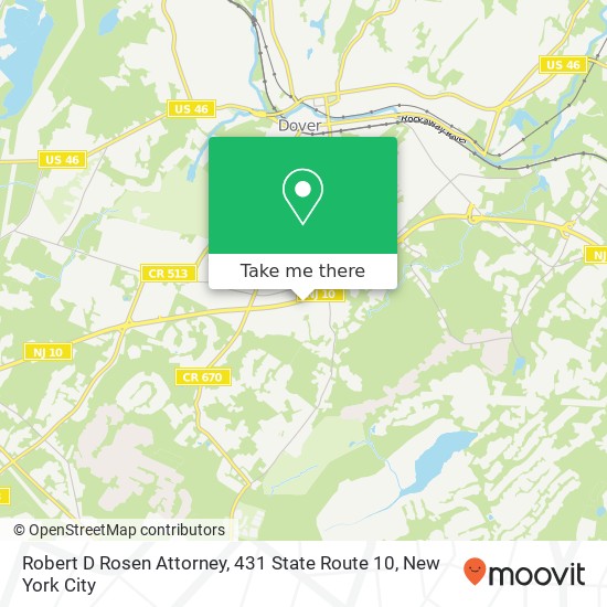 Robert D Rosen Attorney, 431 State Route 10 map