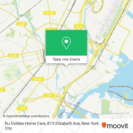 NJ Golden Home Care, 815 Elizabeth Ave map