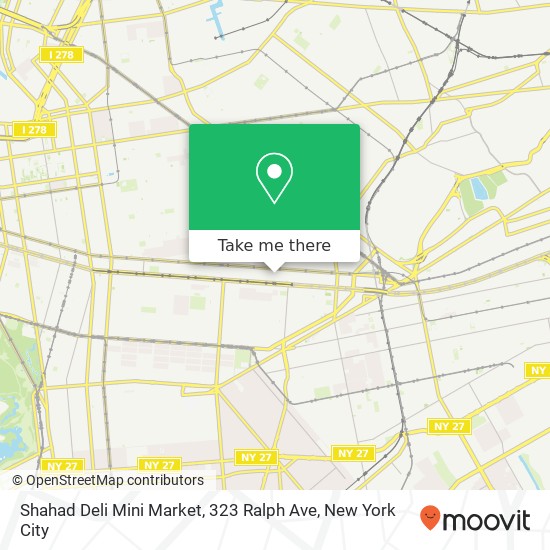 Shahad Deli Mini Market, 323 Ralph Ave map