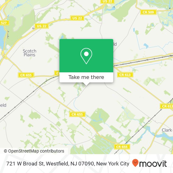 721 W Broad St, Westfield, NJ 07090 map