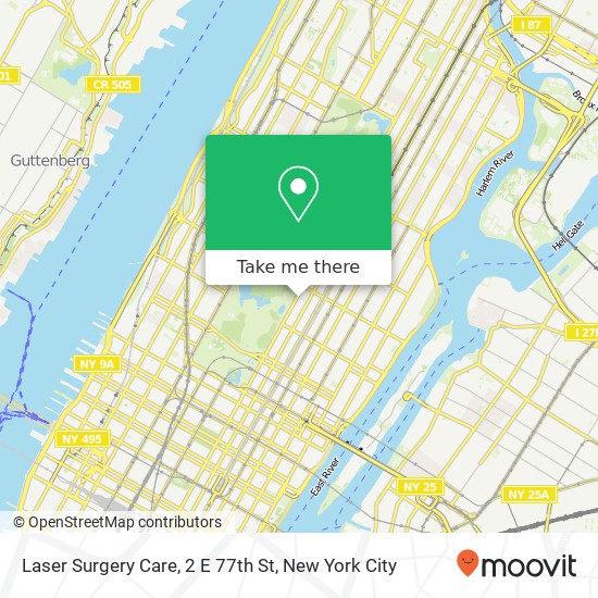 Mapa de Laser Surgery Care, 2 E 77th St