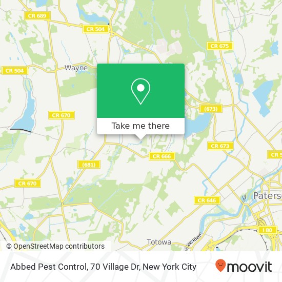 Abbed Pest Control, 70 Village Dr map