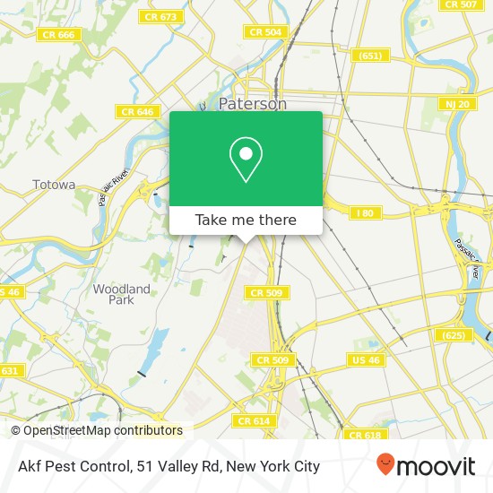 Akf Pest Control, 51 Valley Rd map