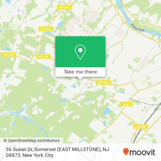 36 Susan Dr, Somerset (EAST MILLSTONE), NJ 08873 map