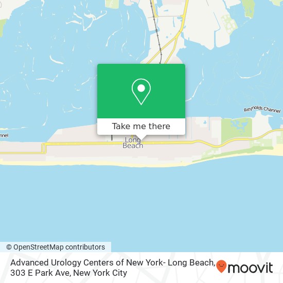 Mapa de Advanced Urology Centers of New York- Long Beach, 303 E Park Ave