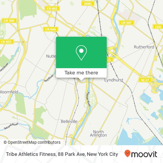 Mapa de Tribe Athletics Fitness, 88 Park Ave