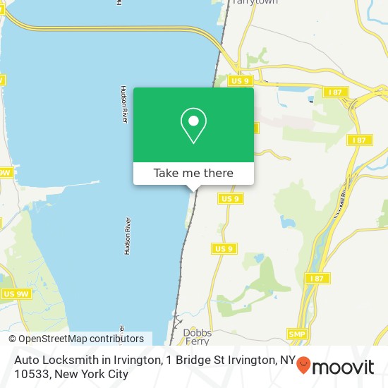 Auto Locksmith in Irvington, 1 Bridge St Irvington, NY 10533 map