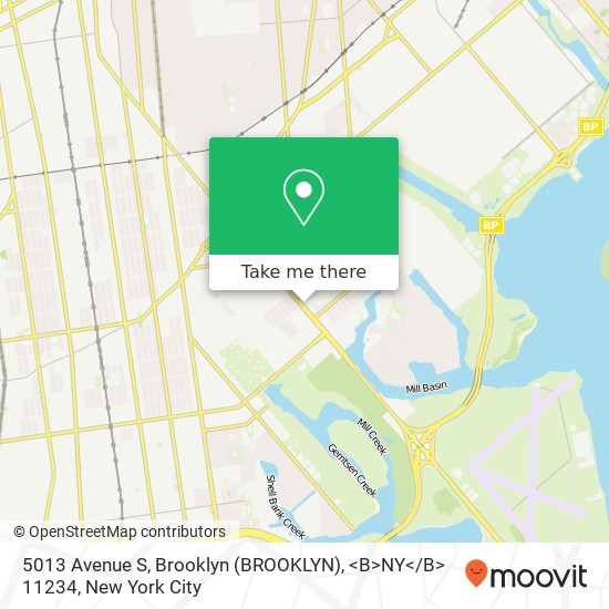 Mapa de 5013 Avenue S, Brooklyn (BROOKLYN), <B>NY< / B> 11234