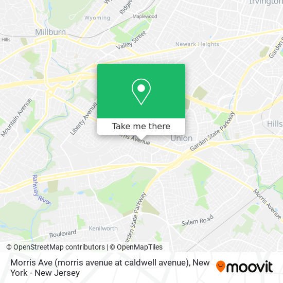 Mapa de Morris Ave (morris avenue at caldwell avenue)