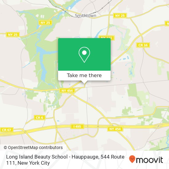 Long Island Beauty School - Hauppauge, 544 Route 111 map