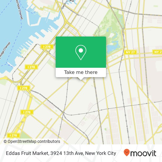 Mapa de Eddas Fruit Market, 3924 13th Ave