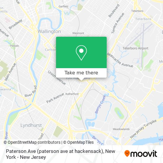 Paterson Ave (paterson ave at hackensack) map