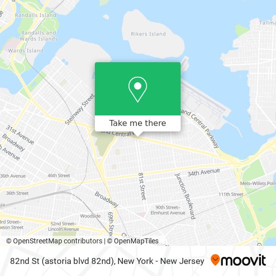 Mapa de 82nd St (astoria blvd 82nd)