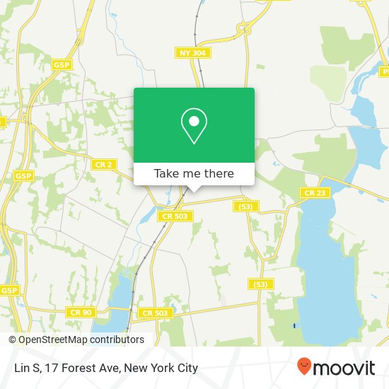 Mapa de Lin S, 17 Forest Ave