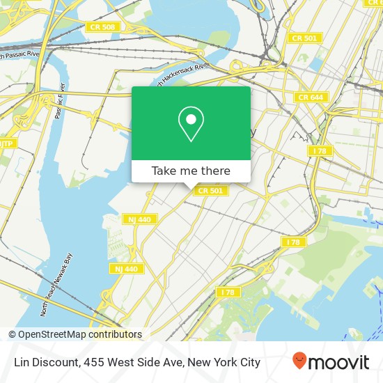 Mapa de Lin Discount, 455 West Side Ave