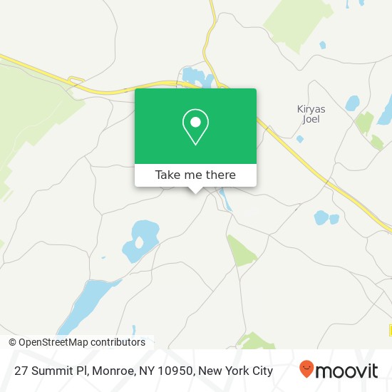 Mapa de 27 Summit Pl, Monroe, NY 10950