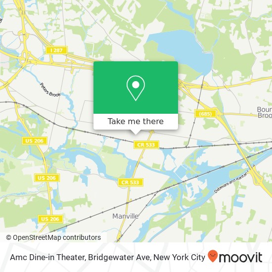 Mapa de Amc Dine-in Theater, Bridgewater Ave