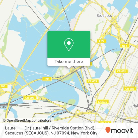 Mapa de Laurel Hill Dr (laurel hill / Riverside Station Blvd), Secaucus (SECAUCUS), NJ 07094