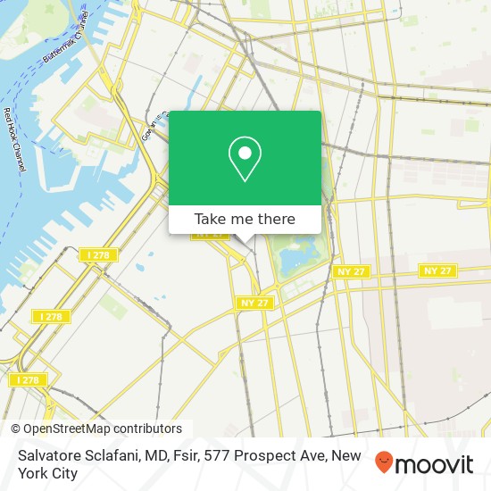 Mapa de Salvatore Sclafani, MD, Fsir, 577 Prospect Ave