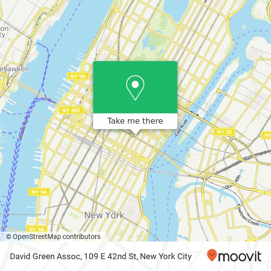 Mapa de David Green Assoc, 109 E 42nd St
