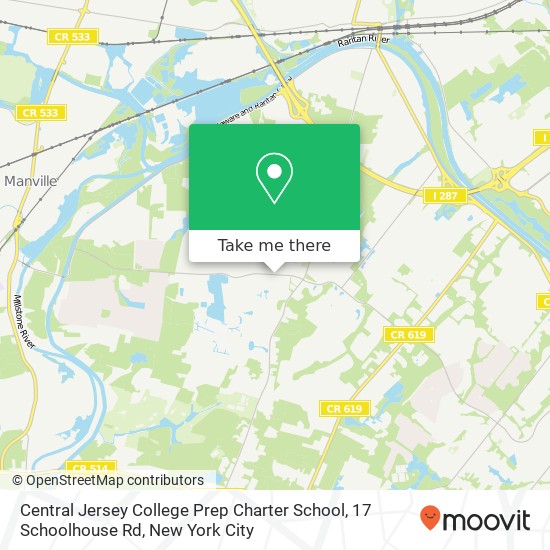 Central Jersey College Prep Charter School, 17 Schoolhouse Rd map