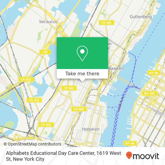 Mapa de Alphabets Educational Day Care Center, 1619 West St