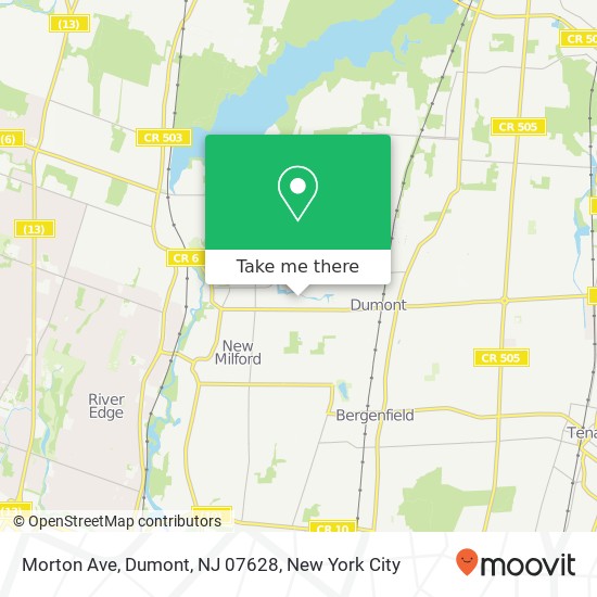 Mapa de Morton Ave, Dumont, NJ 07628