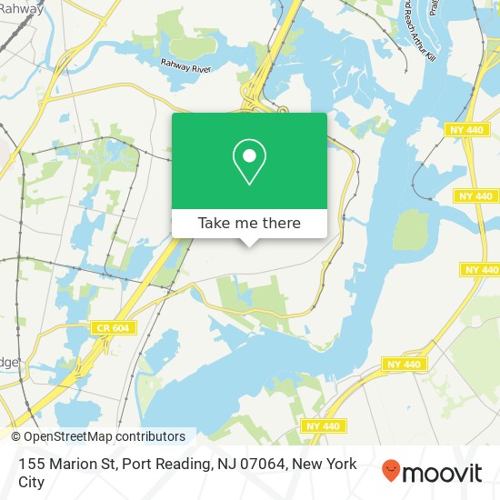 Mapa de 155 Marion St, Port Reading, NJ 07064