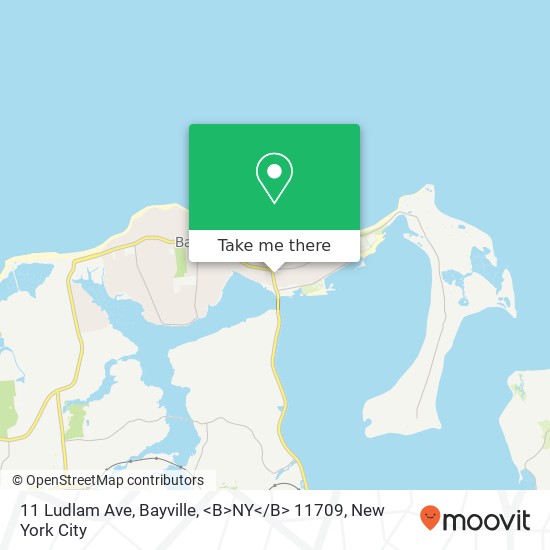 Mapa de 11 Ludlam Ave, Bayville, <B>NY< / B> 11709