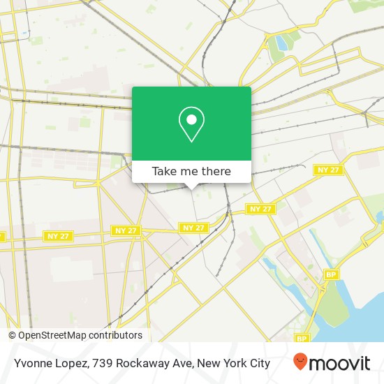 Mapa de Yvonne Lopez, 739 Rockaway Ave