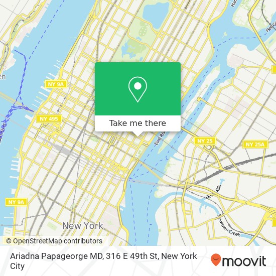 Ariadna Papageorge MD, 316 E 49th St map