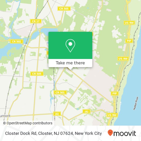 Mapa de Closter Dock Rd, Closter, NJ 07624