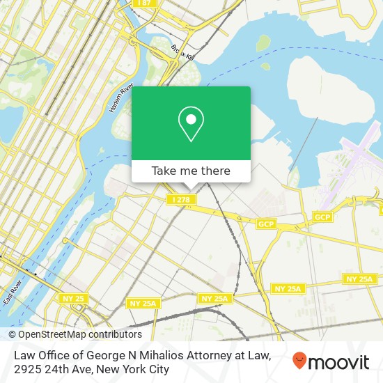 Mapa de Law Office of George N Mihalios Attorney at Law, 2925 24th Ave