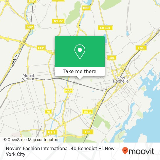 Novum Fashion International, 40 Benedict Pl map