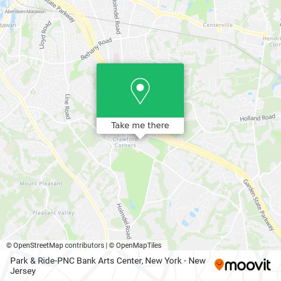 Mapa de Park & Ride-PNC Bank Arts Center