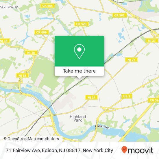 71 Fairview Ave, Edison, NJ 08817 map