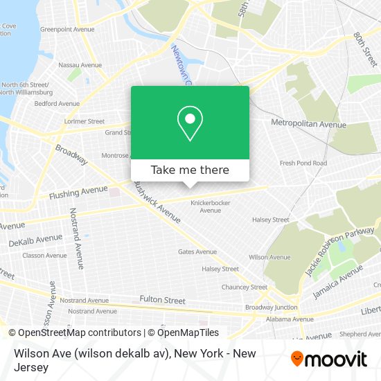 Wilson Ave (wilson dekalb av) map