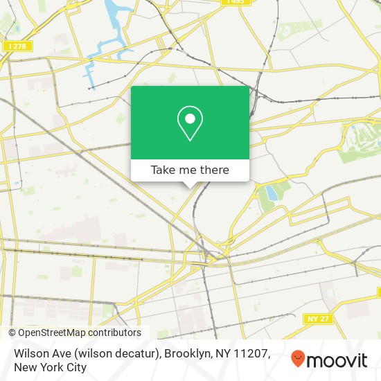 Mapa de Wilson Ave (wilson decatur), Brooklyn, NY 11207