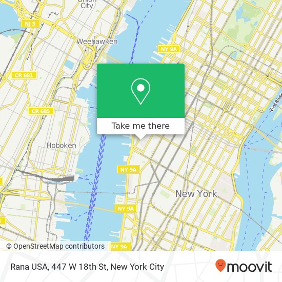 Rana USA, 447 W 18th St map