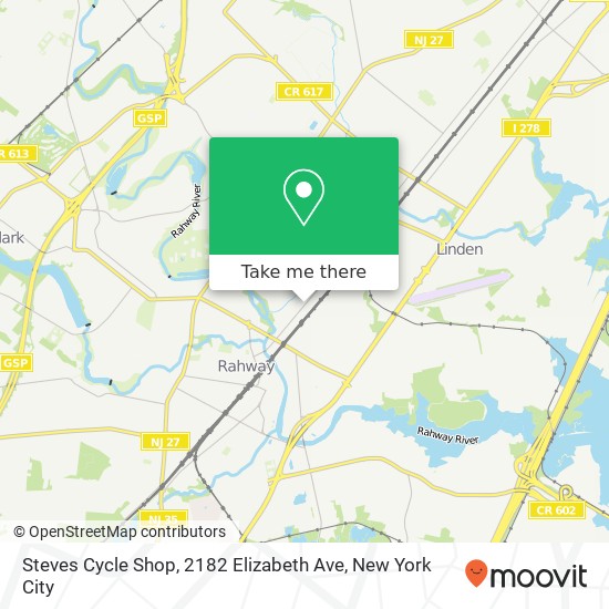 Mapa de Steves Cycle Shop, 2182 Elizabeth Ave
